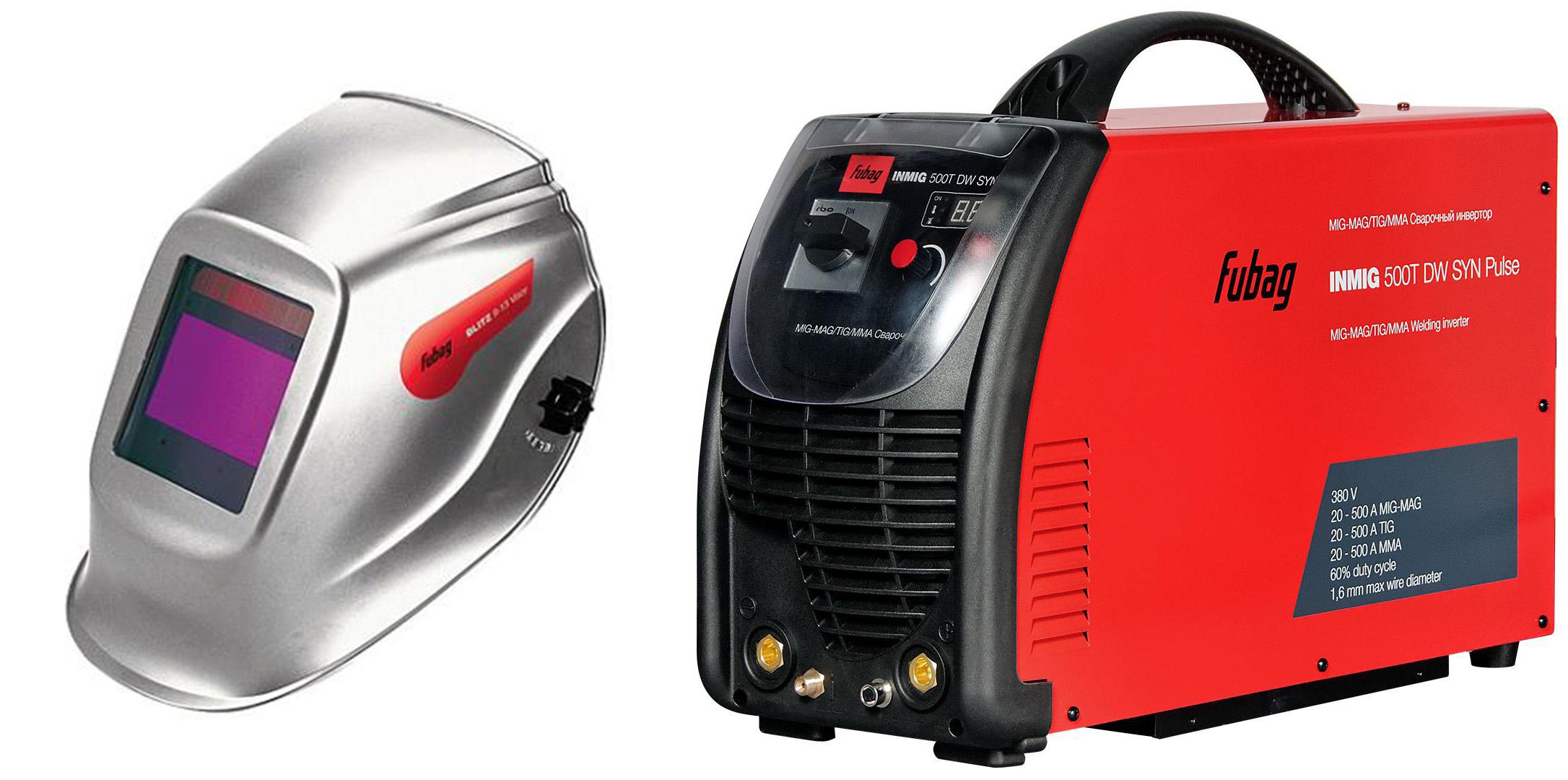 

Набор Fubag Сварочный полуавтомат inmig 500t dw syn pulse (38432) +Маска blitz 9.13 visor