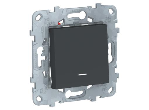 Изображение товара Переключатель SCHNEIDER ELECTRIC NU520554N перекрестный с подсветкой 1 клавиша антрацит серия UNICA