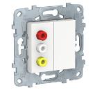 Изображение товара Розетка SCHNEIDER ELECTRIC NU543118 unica new 3 RCA белая