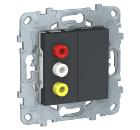 Изображение товара Розетка RCA SCHNEIDER ELECTRIC NU543154 антрацит для скрытой установки