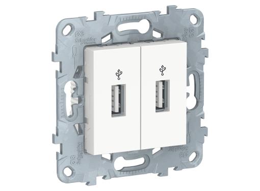 Изображение товара Коннектор SCHNEIDER ELECTRIC NU542718 UNICA NEW USB двухместный белый