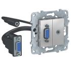 Изображение товара Розетка SCHNEIDER ELECTRIC NU593230 с VGA и Minijack алюминий для скрытой установки