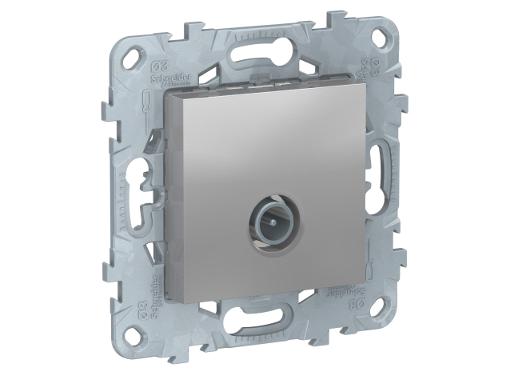 Изображение товара Розетка SCHNEIDER ELECTRIC NU546230 unica new tv одиночная алюминий