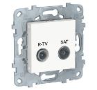 Изображение товара Розетка SCHNEIDER ELECTRIC NU545518 UNICA NEW R-TV/SAT белая оконечная