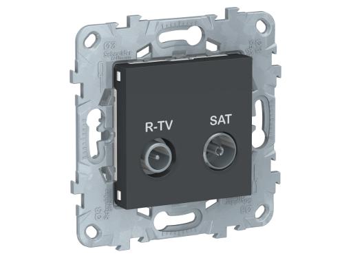 Изображение товара Розетка SCHNEIDER ELECTRIC NU545654 UNICA NEW R-TV/SAT антрацит проходная