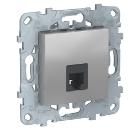 Изображение товара Розетка SCHNEIDER ELECTRIC NU549230 unica new телефонная RJ11 алюминий