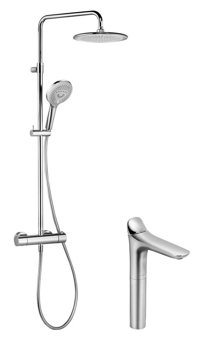 

Набор Kludi Смеситель для раковины ambienta 532980575 +Душевой гарнитур freshline dual shower system 6709205-00