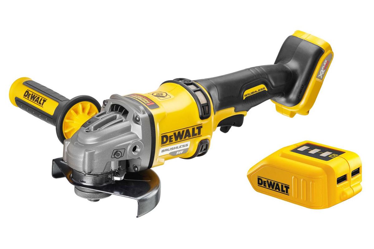 Набор Dewalt УШМ (болгарка) DCG414N-XJ 54 В XR FLEXVOLT+Зарядное устройство  DCB090 Usb - цена, фото - купить в Москве, СПб и РФ