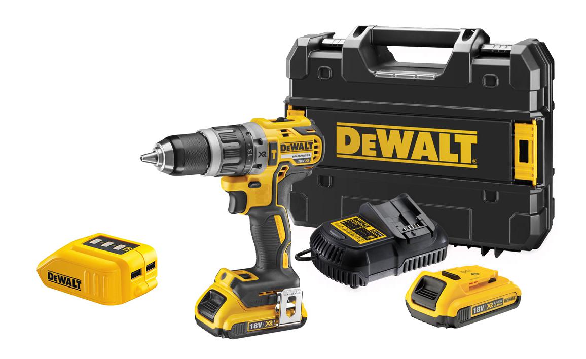 

Набор Dewalt Дрель-шуруповерт dcd796d2qw +Зарядное устройство dcb090 usb