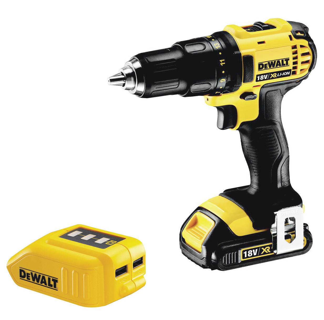 

Набор Dewalt Дрель аккумуляторная dcd780c2 +Зарядное устройство dcb090 usb