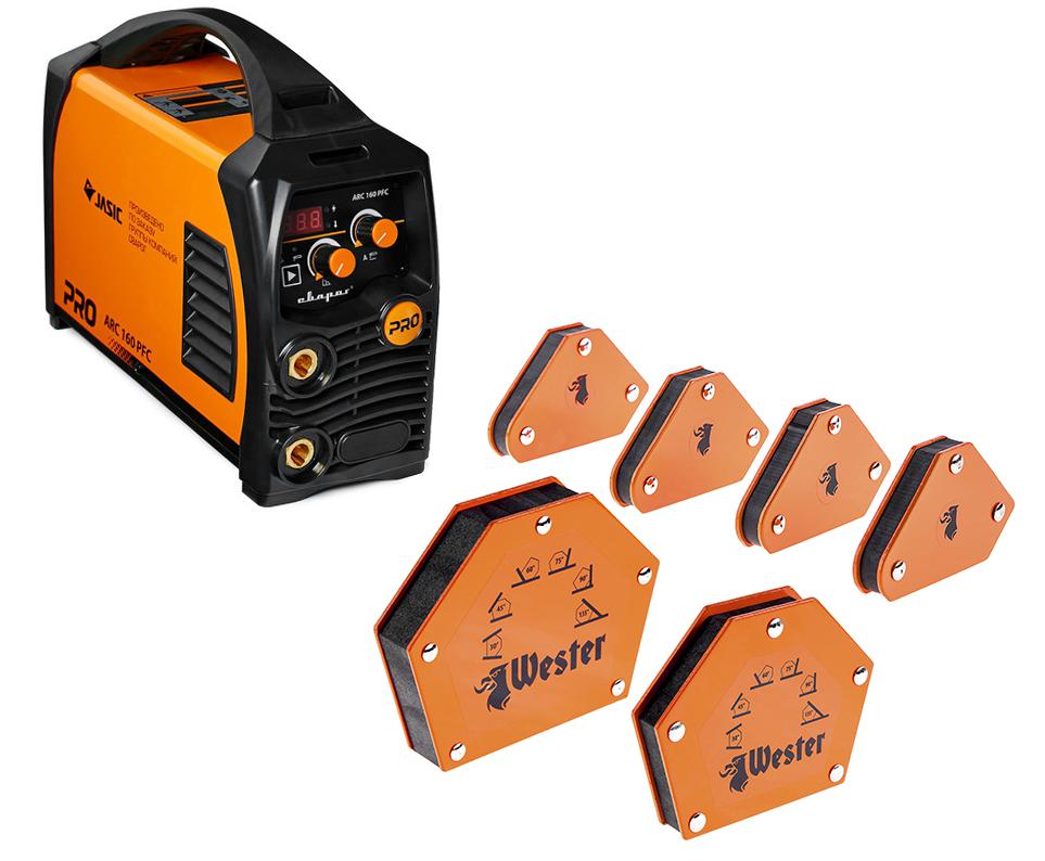 

Набор СВАРОГ Сварочный аппарат arc 160 pfc pro (z221s) +Угольник магнитный mcs +Угольник магнитный wmct50 +Угольник магнитный wmct75