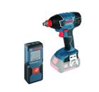 Набор BOSCH Гайковерт аккумуляторный GDX 18 V-LI (06019B8101) без акк. и з.у +Дальномер GLM 30 (0601072500)