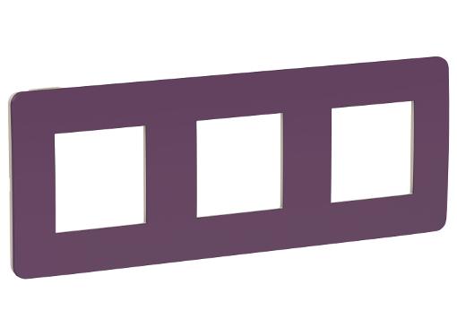 Изображение товара Рамка SCHNEIDER ELECTRIC NU280615 для 3 постов, лиловый/бежевый
