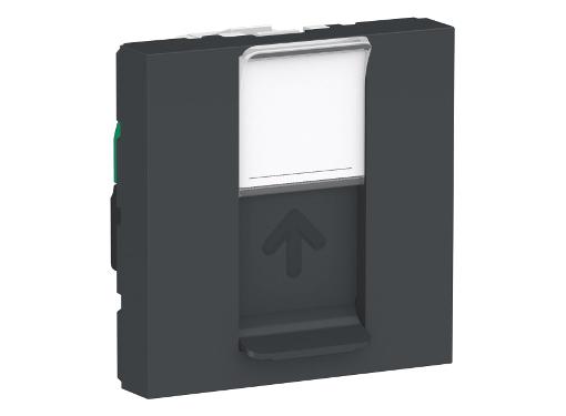 Изображение товара Розетка компьютерная SCHNEIDER ELECTRIC NU341154 RJ45 2 модуля антрацит