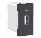 Изображение товара Розетка USB Schneider Electric NU342854 антрацит, модульная, 1 гнездо