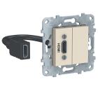 Изображение товара Розетка HDMI SCHNEIDER ELECTRIC NU543044 бежевый UNICA NEW