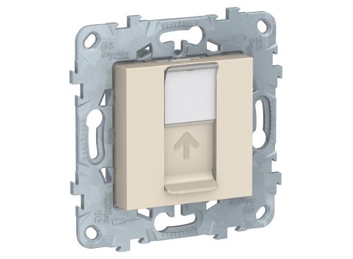 Изображение товара Панель SCHNEIDER ELECTRIC NU546144 лицевая RJ45 Keyston/Systimax бежевый для скрытой установки