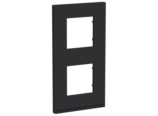 Изображение товара Рамка SCHNEIDER ELECTRIC NU6004V82 UNICA PURE 2-постовая вертикальная каучук антрацит