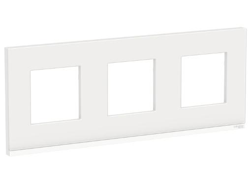 Изображение товара Рамка SCHNEIDER ELECTRIC NU600685 Unica Pure 3-постовая горизонтальная белое стекло