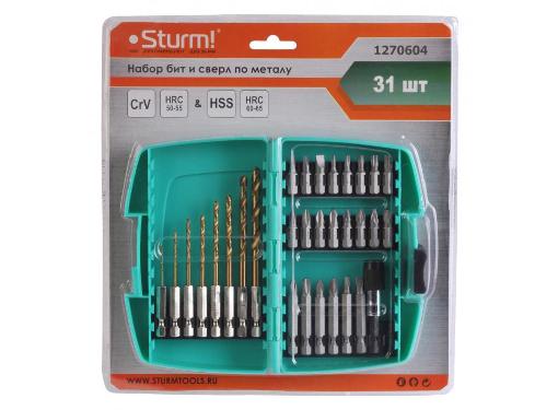 Изображение товара Набор бит и сверл STURM 1270604 для металла, 31 шт. в кейсе
