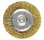 Кордщетка MATRIX плоская 30мм для дрели гофрированная латунированная сталь (74440)
