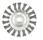 Кордщетка MATRIX плоская 100мм для УШМ витая сталь (74639)