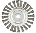 Кордщетка MATRIX плоская 125мм для УШМ витая сталь (74644)