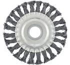 Кордщетка MATRIX плоская 125мм для УШМ витая сталь (74632)