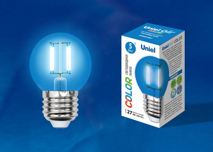

Лампа Uniel Led-g45-5w/blue/e27, Led-g45-5w/blue/e27