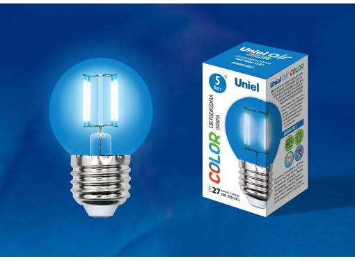   UNIEL LED-G45-5W/BLUE/E27