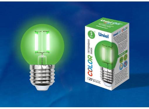   UNIEL LED-G45-5W/GREEN/E27