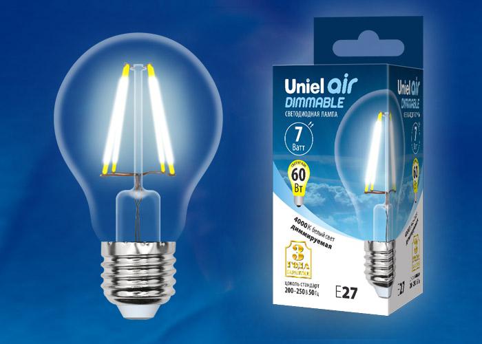 

Лампа Uniel Led-a60-7w/nw/e27/cl/dim, Led-a60-7w/nw/e27/cl/dim