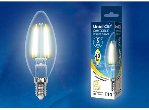   UNIEL LED-C35-5W/WW/E14/CL/DIM