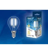 UNIEL LED-G45-5W/NW/E14/CL/DIM