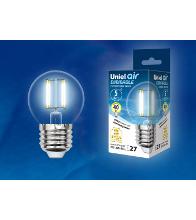 UNIEL LED-G45-5W/NW/E27/CL/DIM