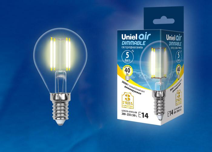 

Лампа Uniel Led-g45-5w/ww/e14/cl/dim, Led-g45-5w/ww/e14/cl/dim