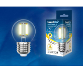 UNIEL LED-G45-5W/WW/E27/CL/DIM