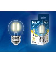 UNIEL LED-G45-5W/WW/E27/CL/DIM