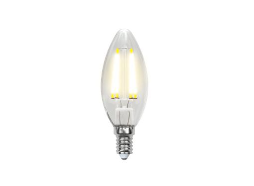 Изображение товара Светодиодная лампа UNIEL LED-C35-6W/WW/E14/CL теплая белая свеча