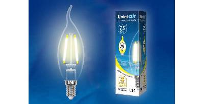   UNIEL LED-CW35-7,5W/WW/E14/CL