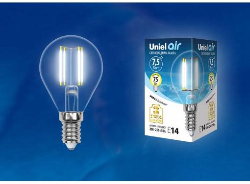   UNIEL LED-G45-7,5W/NW/E14/CL