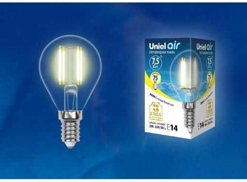   UNIEL LED-G45-7,5W/WW/E14/CL