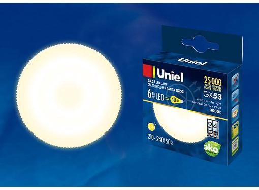   UNIEL LED-GX53-6W/WW/GX53/FR