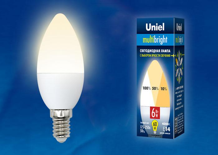 

Лампа Uniel Led-c37-6w/ww/e14/fr/mb
