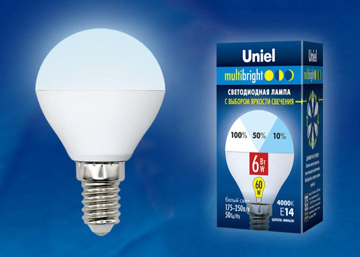 

Лампа Uniel Led-g45-6w/nw/e14/fr/mb