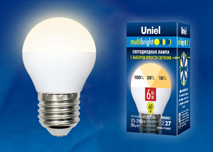 

Лампа Uniel Led-g45-6w/ww/e27/fr/mb