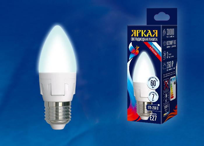 

Лампа Uniel Led-c37 7w/nw/e27/fr
