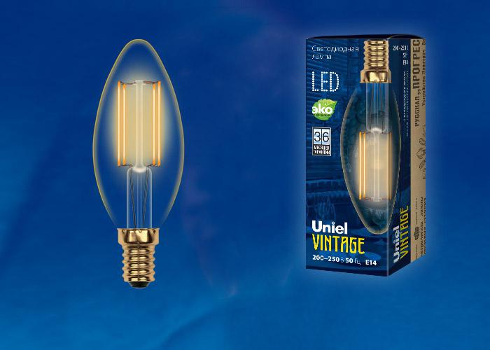 

Лампа Uniel Led-c35-5w/golden/e14, Led-c35-5w/golden/e14