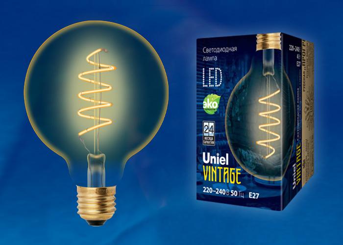 

Лампа Uniel Led-g95-4w/golden/e27/cw, Led-g95-4w/golden/e27/cw