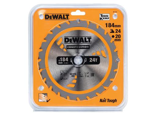 Изображение товара Диск пильный твердосплавный DEWALT Ф184х20мм 24зуб +18°